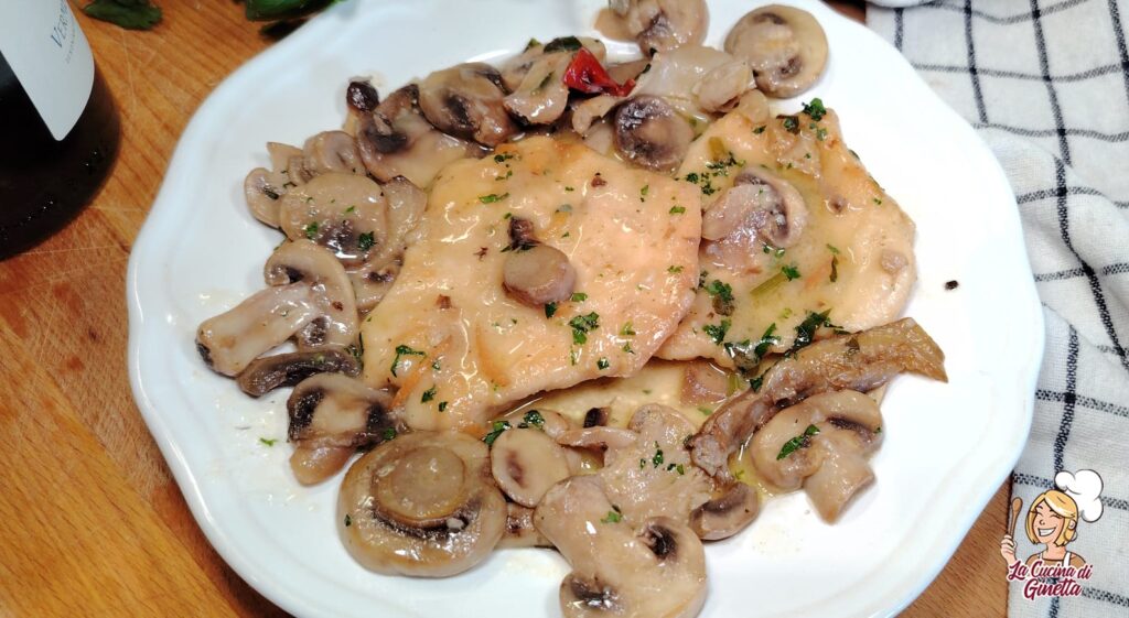 scaloppine di pollo con funghi