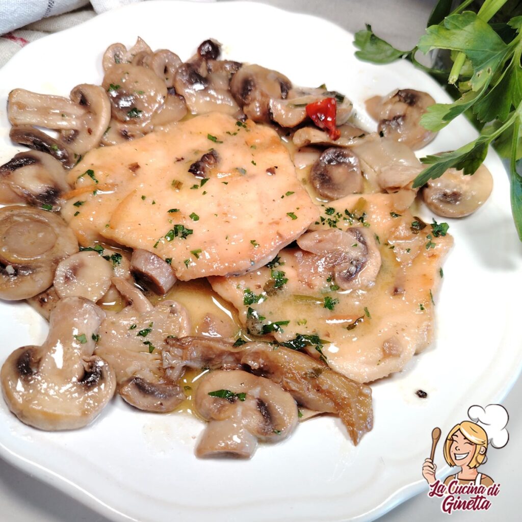 scaloppine di pollo con funghi